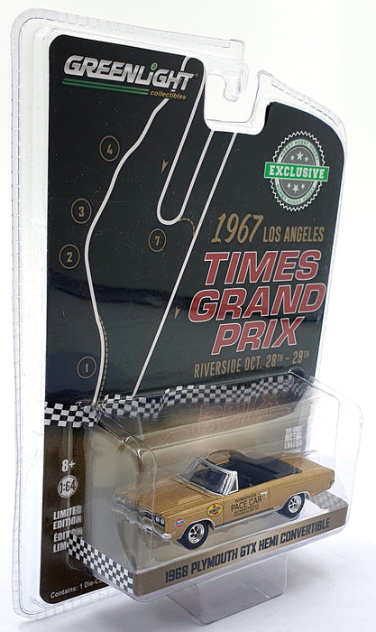 Greenlight 1/64 Scale 30272 - 1968 Plymouth GTX Hemi Convertible - Gold