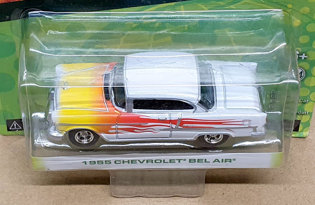 Greenlight 1/64 Scale 96170 - 1955 Chevrolet Bel Air - White With Flames