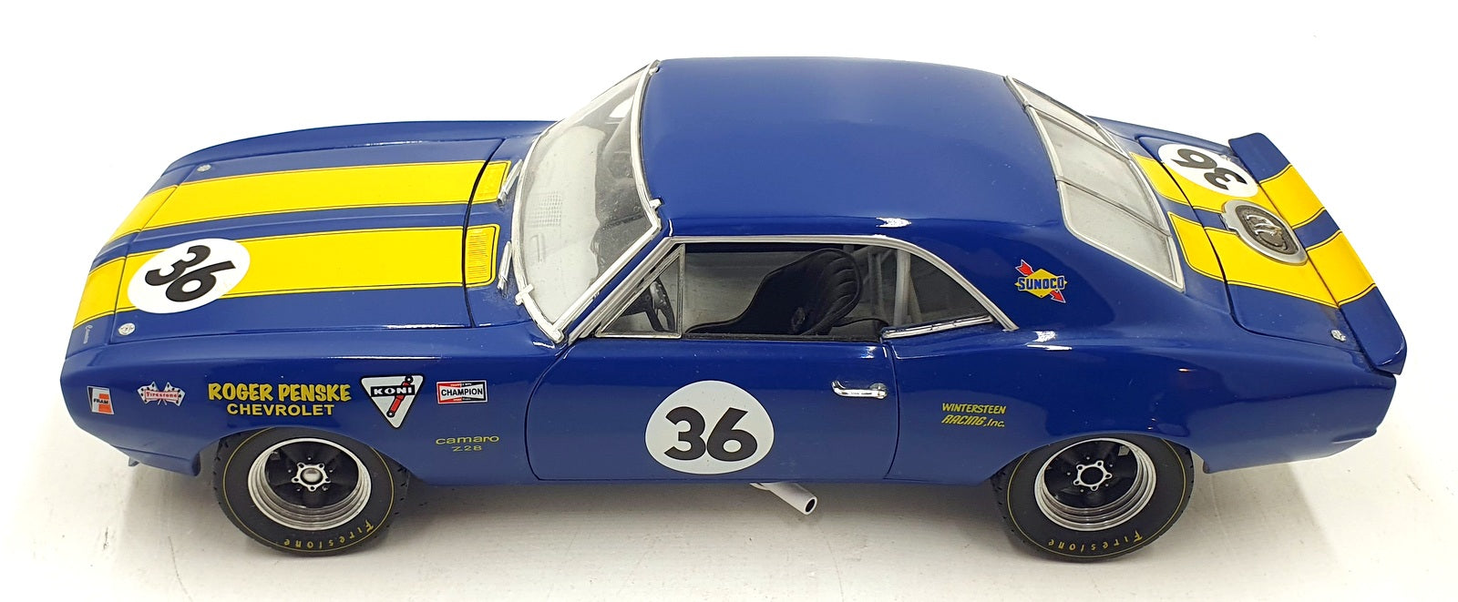 GMP 1/18 Scale 13021 - 1967 Chevrolet Camaro Trans Am By Penske - #36 Donohue