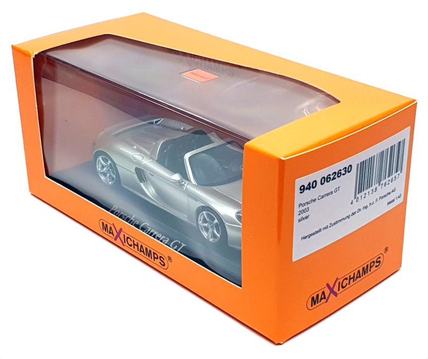 Maxichamps 1/43 Scale 940 062630 - 2003 Porsche Carrera GT - Silver