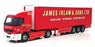 Corgi 1/50 Scale 75606 - Renault Curtainside Truck & Trailer James Irlam - Red