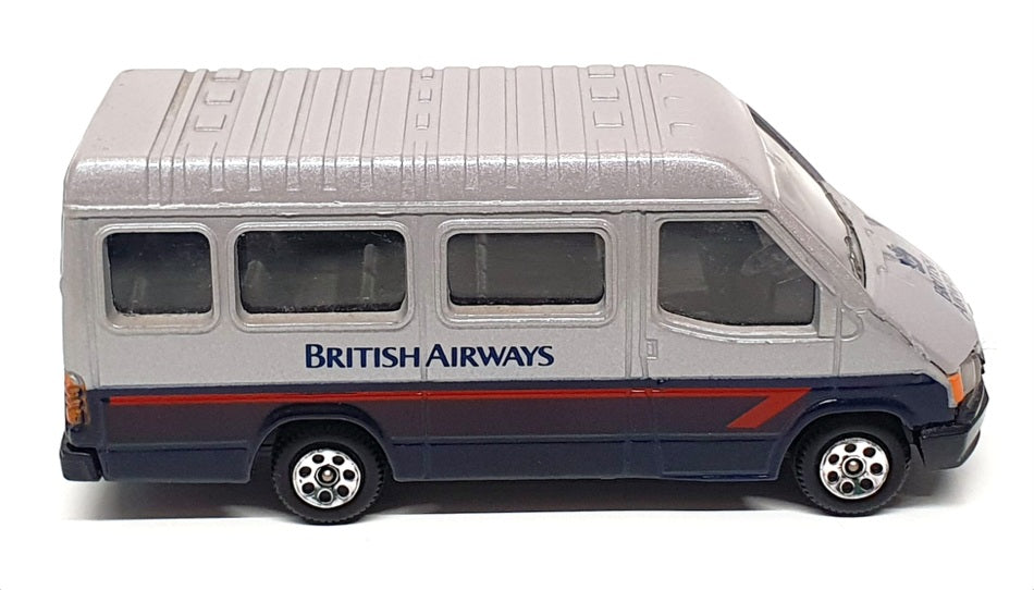 Corgi Appx 12cm Long C676/7 - Ford Transit Van (British Airways) Silver Dk Blue
