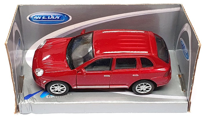 Welly 11cm Long Diecast 42348F-CW - Porsche Cayenne Turbo - Met. Deep Red