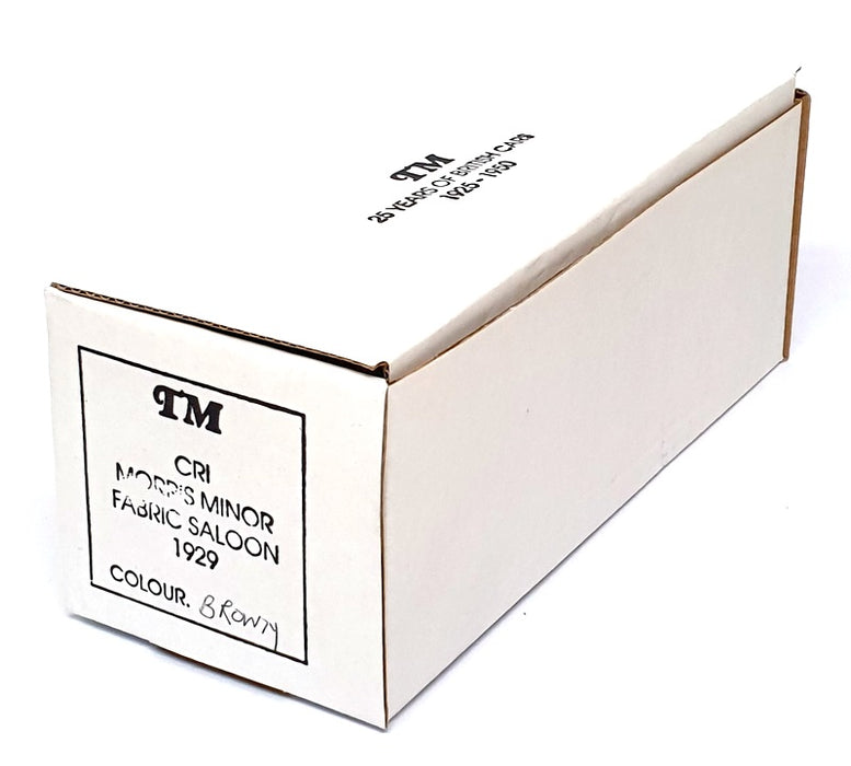 Top Marques 1/43 Scale CRI - 1929 Morris Minor Fabric Saloon - Brown