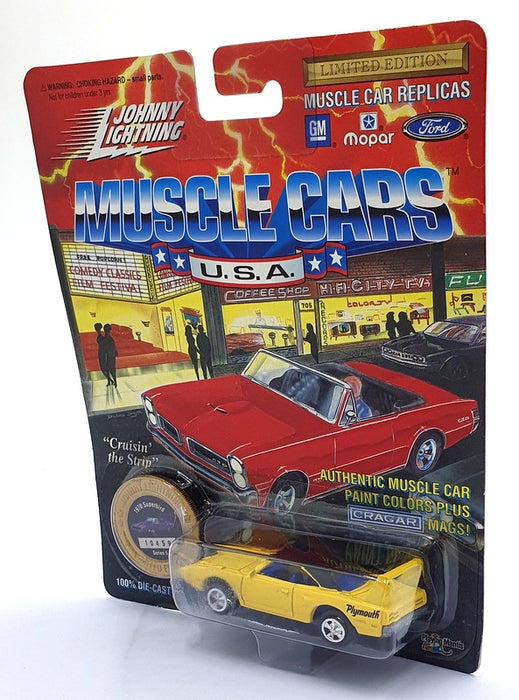 Johnny Lightning 1/64 Scale 200-150 - Muscle Cars 1970 Plymouth Superbird Yellow