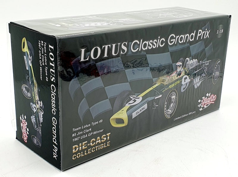 Quartzo 1/18 Scale Diecast 18222 - Lotus Type 49 #5 J.Clark 1967 USA GP