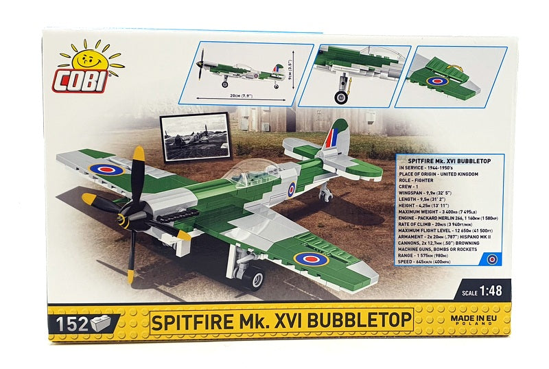 Cobi Bricks 1/48 Scale 5865 - Spitfire Mk. XVI Bubbletop - Historical Collection