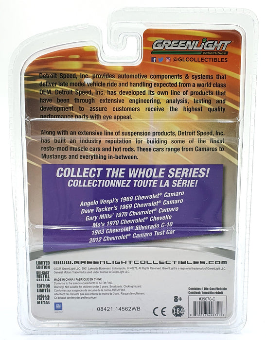 Greenlight 1/64 Scale 39070-C - 1970 Chevrolet Camaro Gary Mills' - Grey/Black