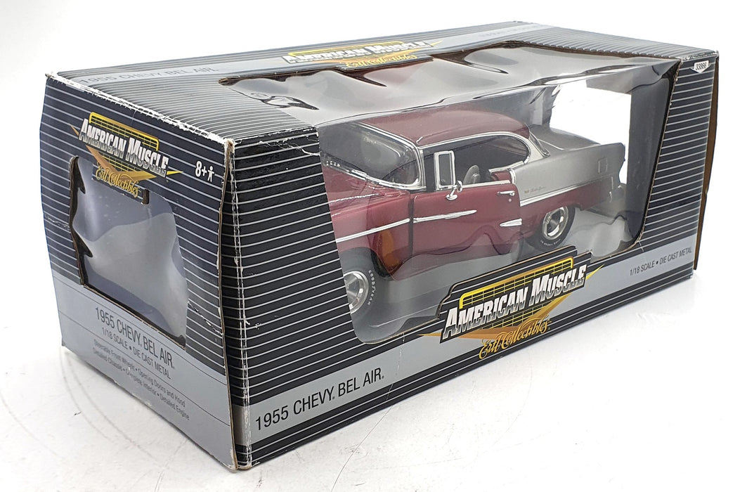 Ertl 1/18 Scale Diecast 33866 - 1956 Chevrolet Bel Air - Red/Silver