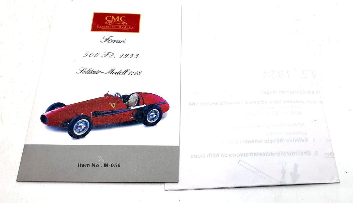 CMC 1/18 Scale Diecast M-056 - Ferrari 500 F2 1953 Der Doppelweltmeister