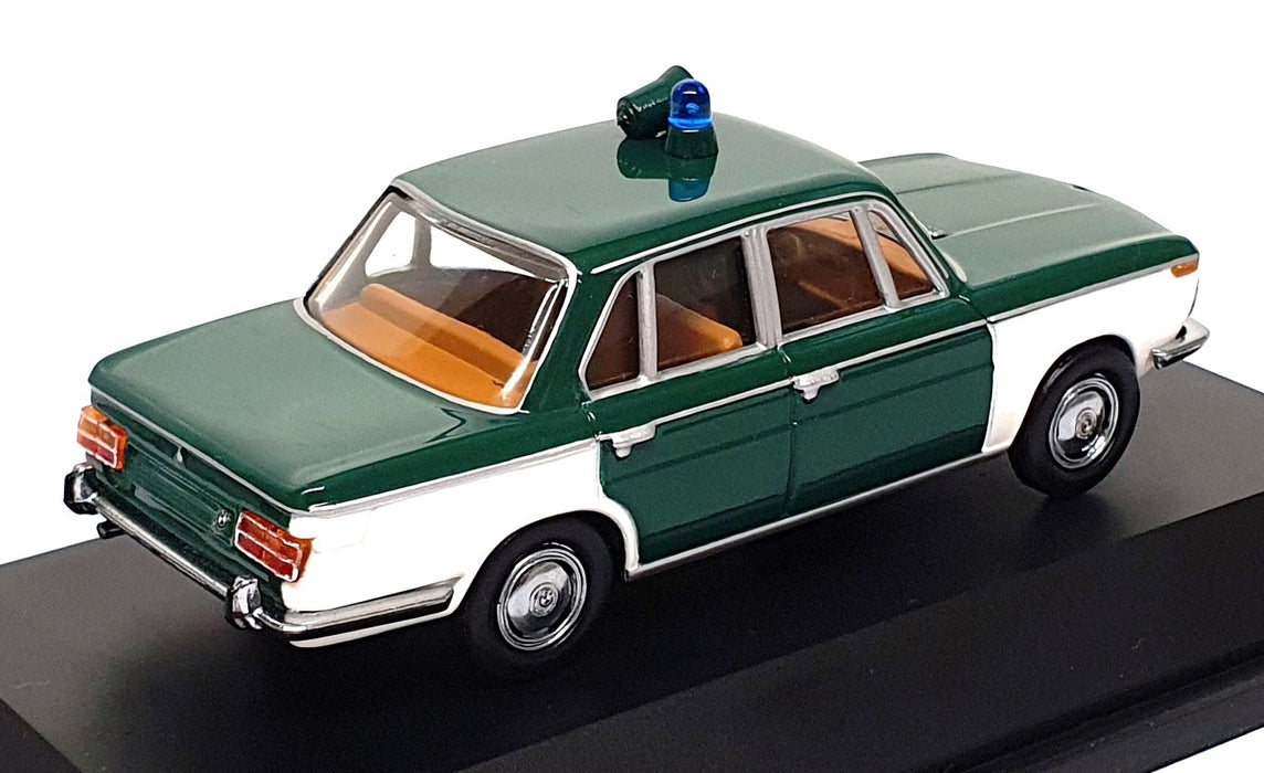Schuco 1/43 Scale Diecast 02168 - BMW 2000 Polizei - Green/White