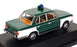 Schuco 1/43 Scale Diecast 02168 - BMW 2000 Polizei - Green/White