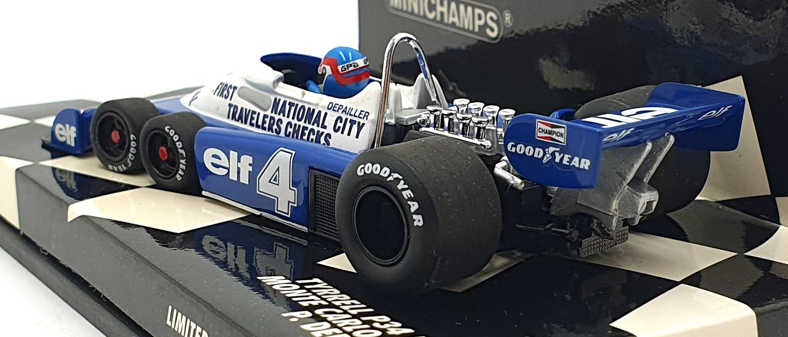 Minichamps 1/43 Scale 430 770004 - F1 Tyrrell P34 FNCB #4 Monte Carlo 1977
