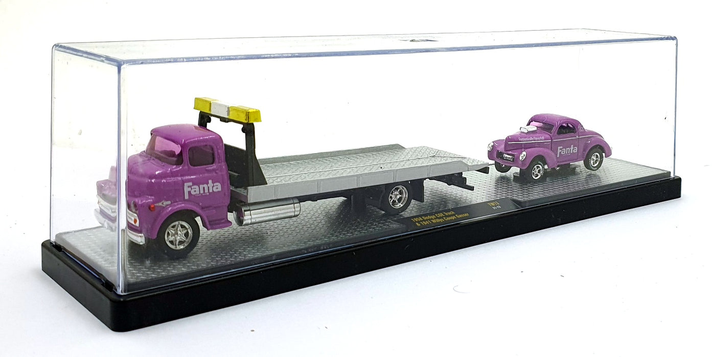 Castline M2 Machines 1/64 Scale TW13 1958 Dodge COE & 1941 Willys Coupe Gasser