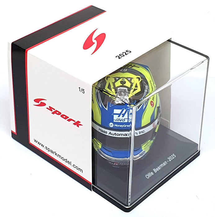 Spark 1/5 Scale 5HF183 - Helmet Ollie Bearman MoneyGram Haas F1 Team 2025