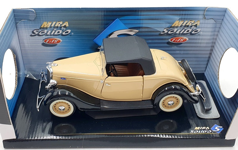 Solido 1/18 Scale Diecast 8144 - Ford Roadster - Cream/Black