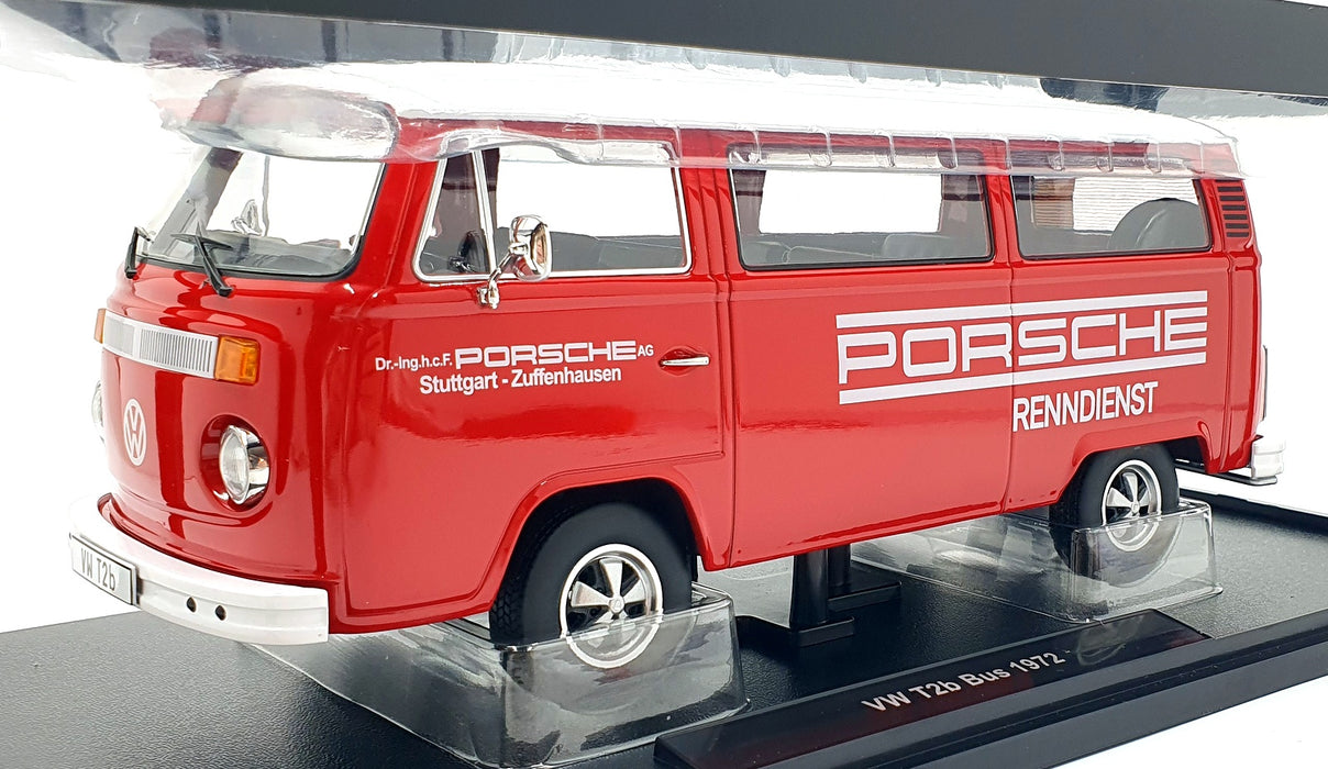 KK Scale 1/18 Scale KKDC181364F - 1972 VW T2b Bus Porsche Racing Team - Red