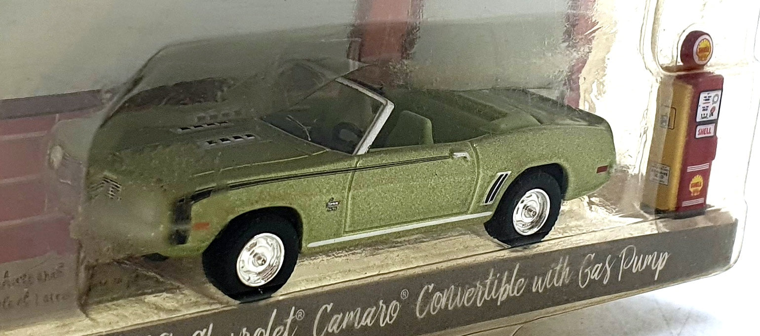 Greenlight 1/64 Scale 97010 - 1969 Chevrolet Camaro Convertible with Gas Pump