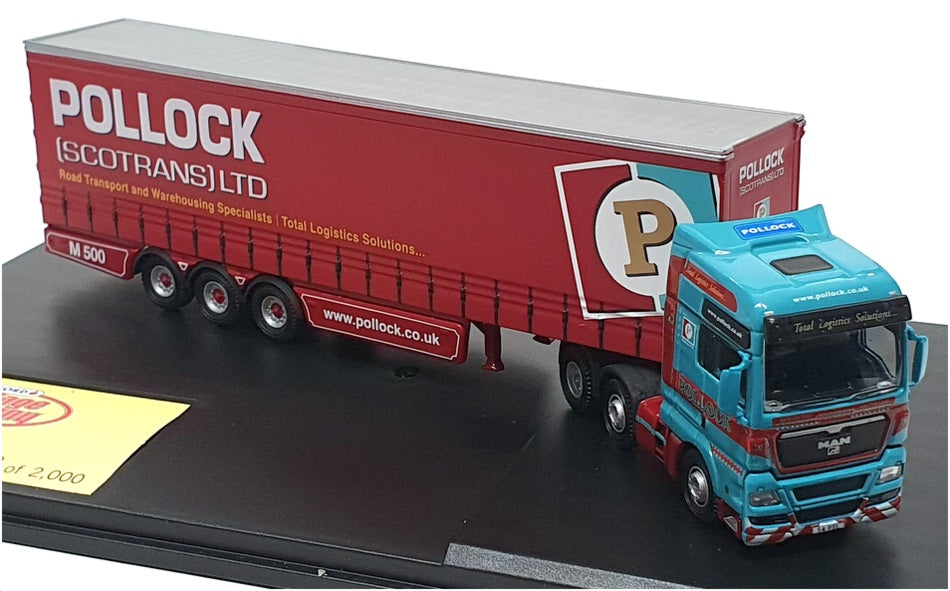 Oxford Diecast 1/76 Scale MAN05CS - MAN Truck & Trailer - Pollock (Scotrans) Ltd