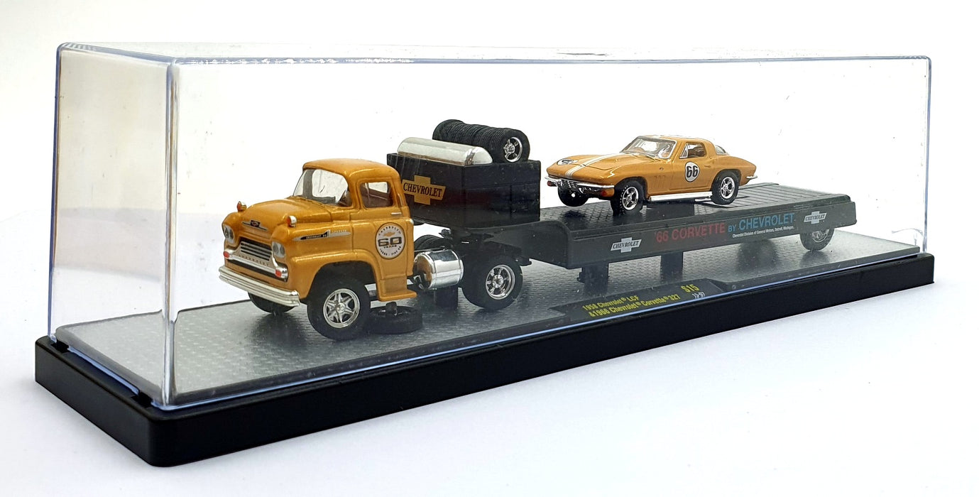 Castline M2 Machines 1/64 Scale S15 - 1958 Chevrolet LCF & 1966 Corvette 327