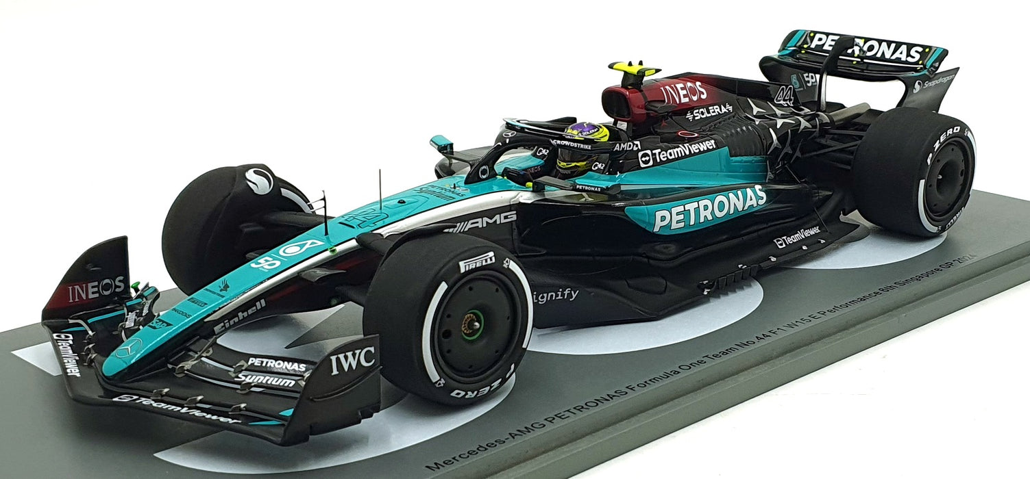 Spark 1/18 Scale 18S667 Mercedes AMG Petronas F1 #44 6th S'pore GP 2024 Hamilton