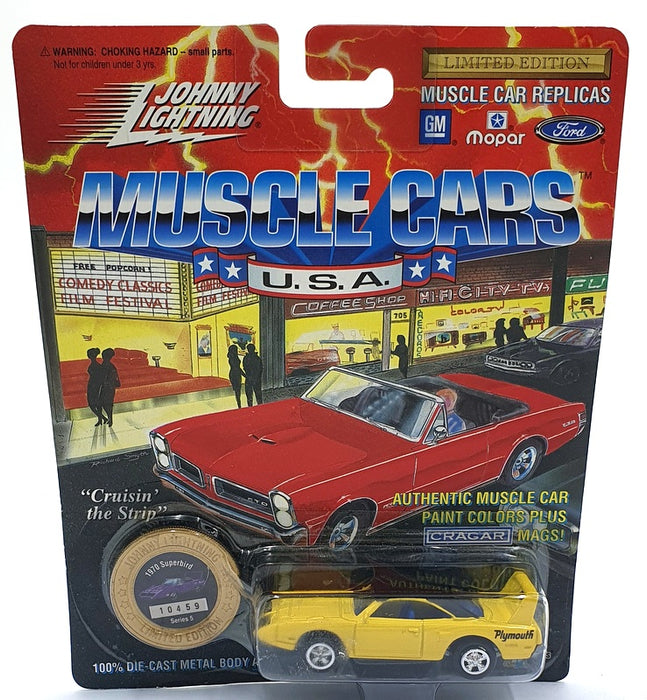 Johnny Lightning 1/64 Scale 200-150 - Muscle Cars 1970 Plymouth Superbird Yellow