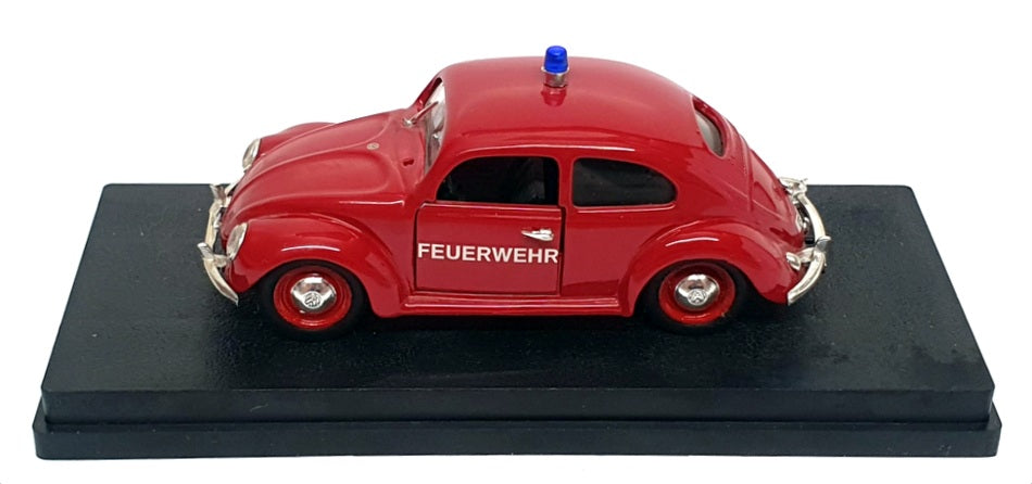 Rio Models 1/43 Scale SL005 - Volkswagen Beetle Feuerwehr Fire Car - Red