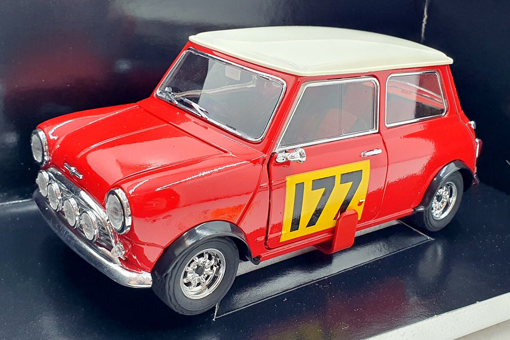 Solido 1/18 Scale Diecast 7190-1 - Mini Cooper RMC #177 1967 - Red