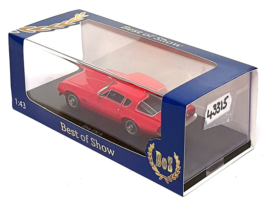 Best Of Show (BOS) 1/43 Scale Resin 43315 - Fiat Ghia 230 S - Red