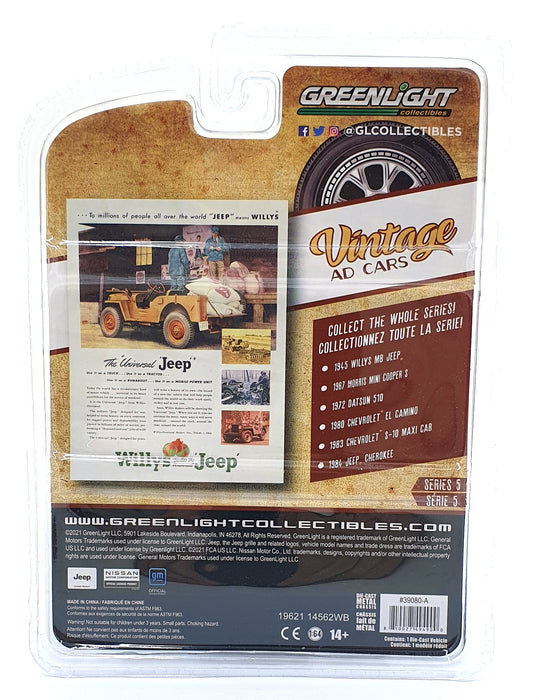 Greenlight 1/64 Scale 39080-A - 1945 Willy's MB Jeep - Cream