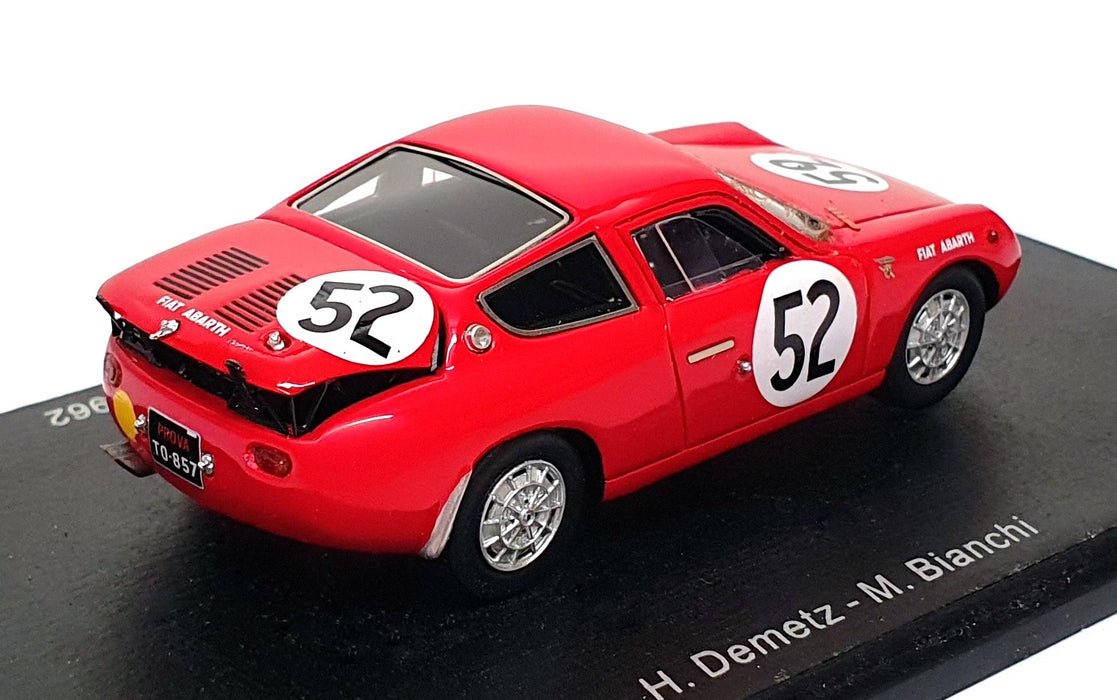 Spark Model 1/43 Scale S1322 - Abarth Fiat 700S #52 Le Mans 1962 - Red