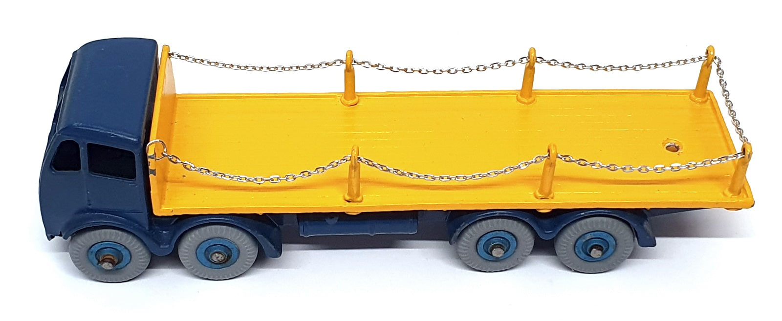 Dinky 30526B - Foden Flatbed Lorry With Chains - Blue/Yellow REPAINT