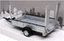 Cararama 1/43 Scale 4-92310 - Single Axle Car Trailer - Silver