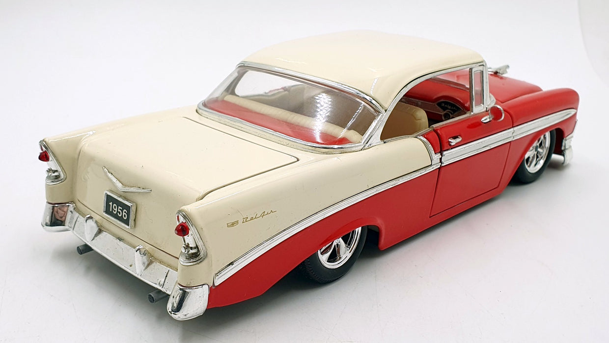 Road Legends 1/18 Scale 92129 - 1956 Chevrolet Bel Air Red/White Custom