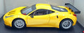 Hot Wheels 1/18 Scale Diecast BCJ78 - Ferrari 458 Italia GT2 - Yellow