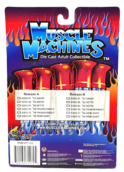 Muscle Machines 1/64 Scale 71151 GS02-07 - 1963 Plymouth Savoy - Silver