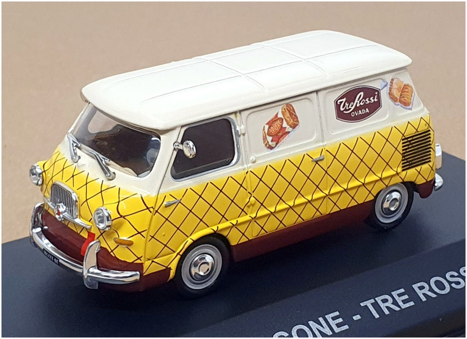 Altaya 1/43 Scale 20624N - 1957 Fiat 600 Van (Tre Rossi) Cream/Yellow