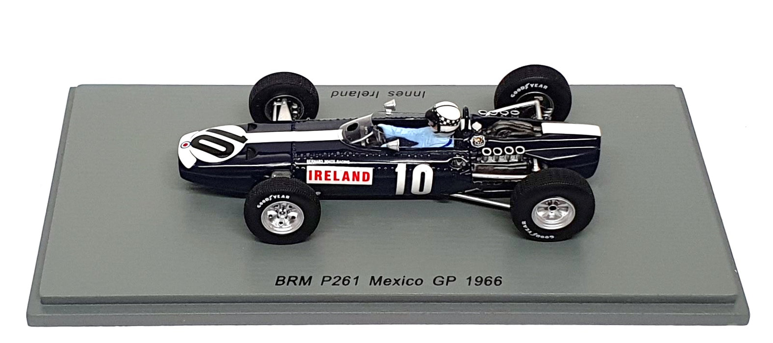 Spark 1/43 Scale S5275 - F1 BRM P261 #10 Mexico GP 1966 Innes Ireland - Dk. Blue