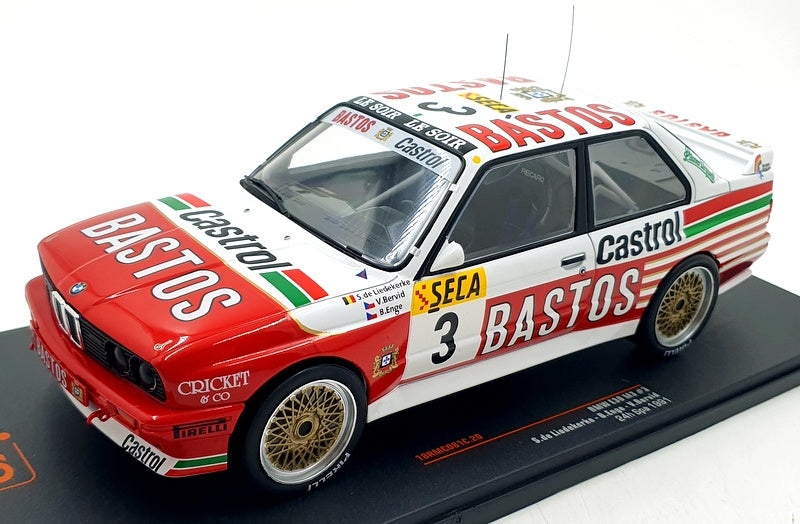 1/18 Ixo 1991 BMW M3 (E30) Sport Evo #2 24h Spa Bastos Castrol Team Eddy Joosen, Jean-Michel Martin, Bernard Béguin Car Model 1/18 Ixo 1991 BMW M3 (E30) Sport Evo #2 24h Spa Bastos Castrol Team Eddy Joosen, Jean-Michel Martin, Bernard Béguin Car Model