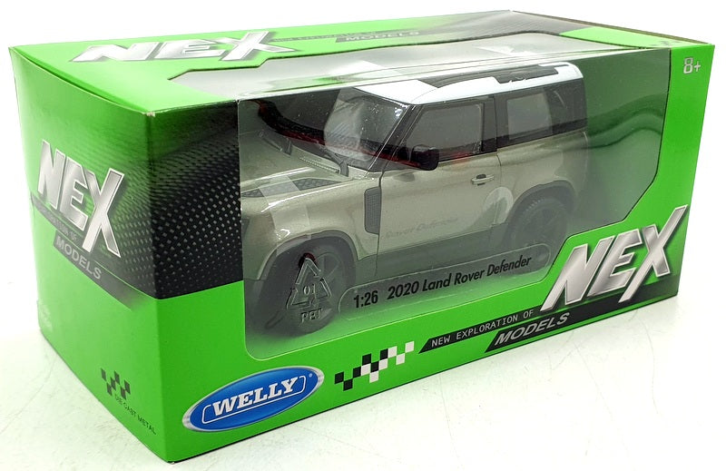 Welly NEX 1/24 Scale 24110W - 2020 Land Rover Defender - Met Green/White