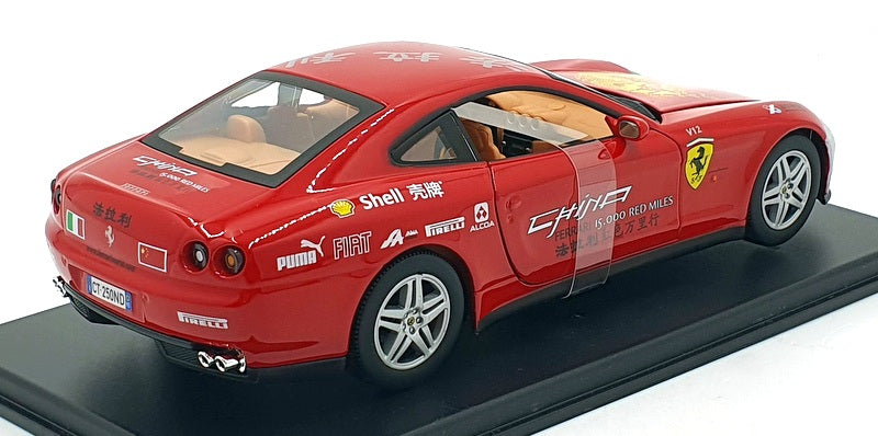 Burago 1/24 Scale Diecast 191223F 2004 Ferrari Scaglietti China Red Miles Red