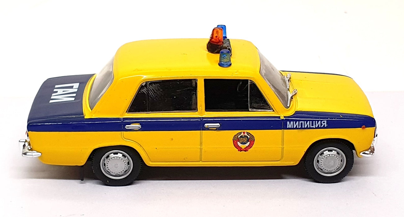 DeAgostini 1/43 Scale 7226X - Russian VAZ 2101 Police Car - Yellow/Blue