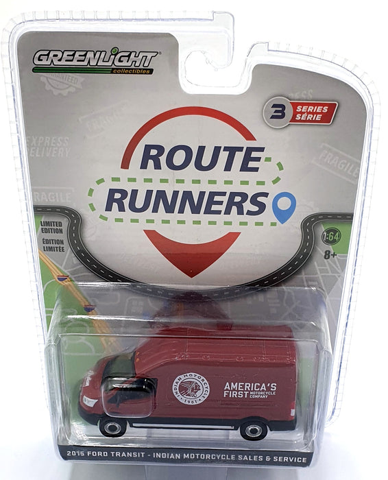 Greenlight 1/64 Scale 53030 - 2015 Ford Transit Indian Motorcycle Van