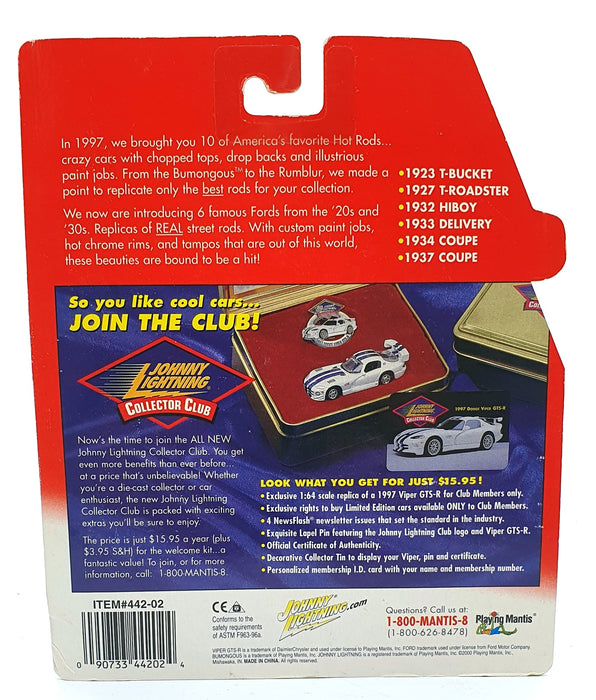 Johnny Lightning 1/64 Scale 442-02 - Hot Rods 1937 Coupe - Black