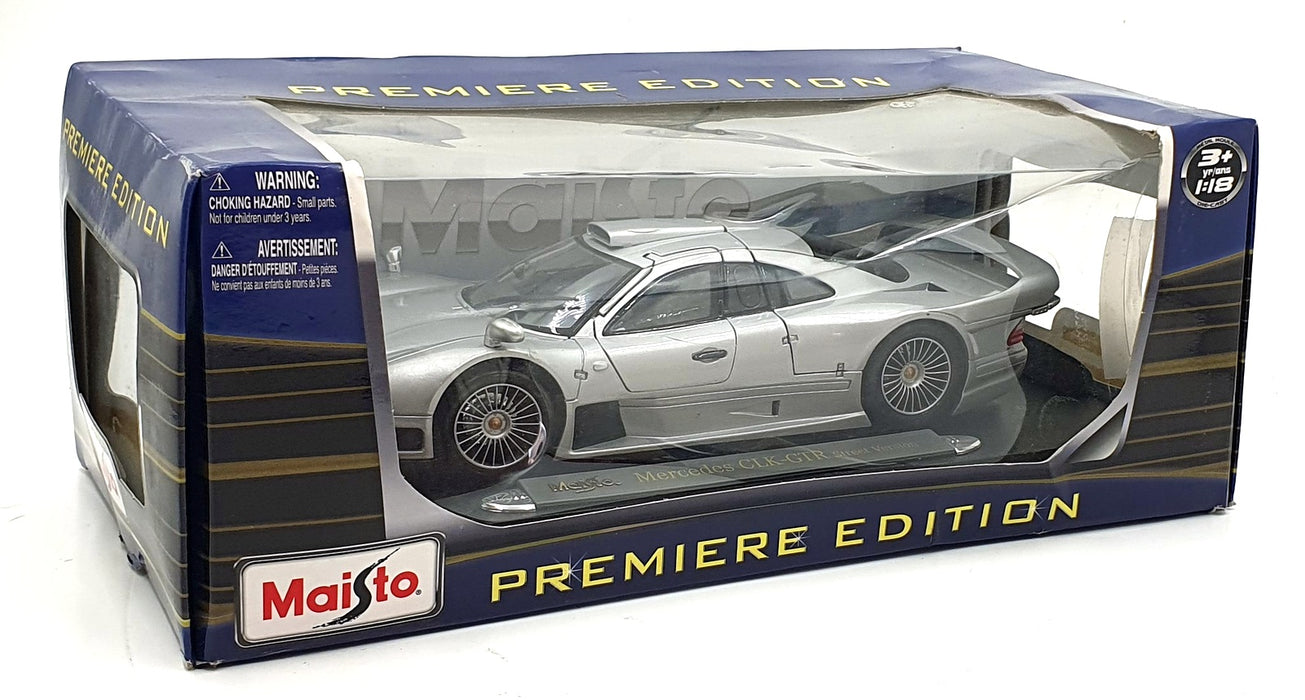 Maisto 1/18 Scale Diecast 36849 - Mercedes CLK-GTR Street Version - Silver