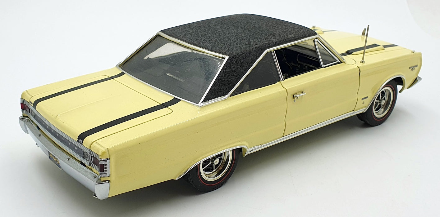 Diecast Promotions 1/18 Scale DC12226M - 1967 Plymouth GTX - Cream/Yellow 