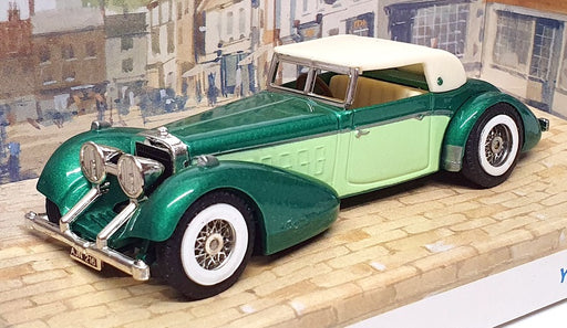 Matchbox Appx 10cm Long Diecast Y-17 - 1938 Hispano Suiza - 2-Tone Green