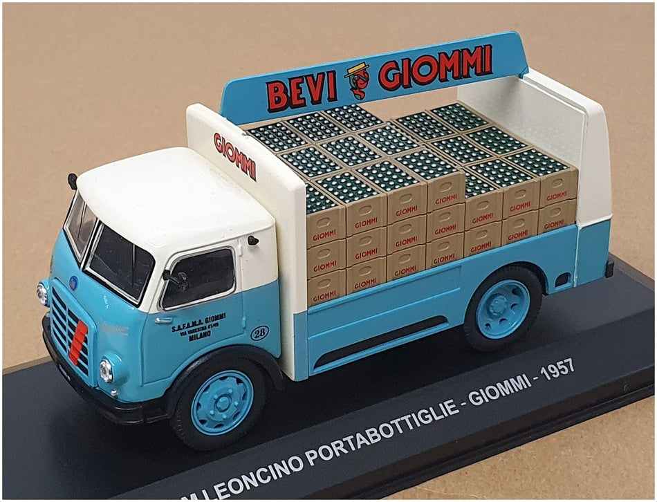 Altaya 1/43 Scale 19624Q - 1957 OM Leoncino Truck Portabottiglie - Blue/White
