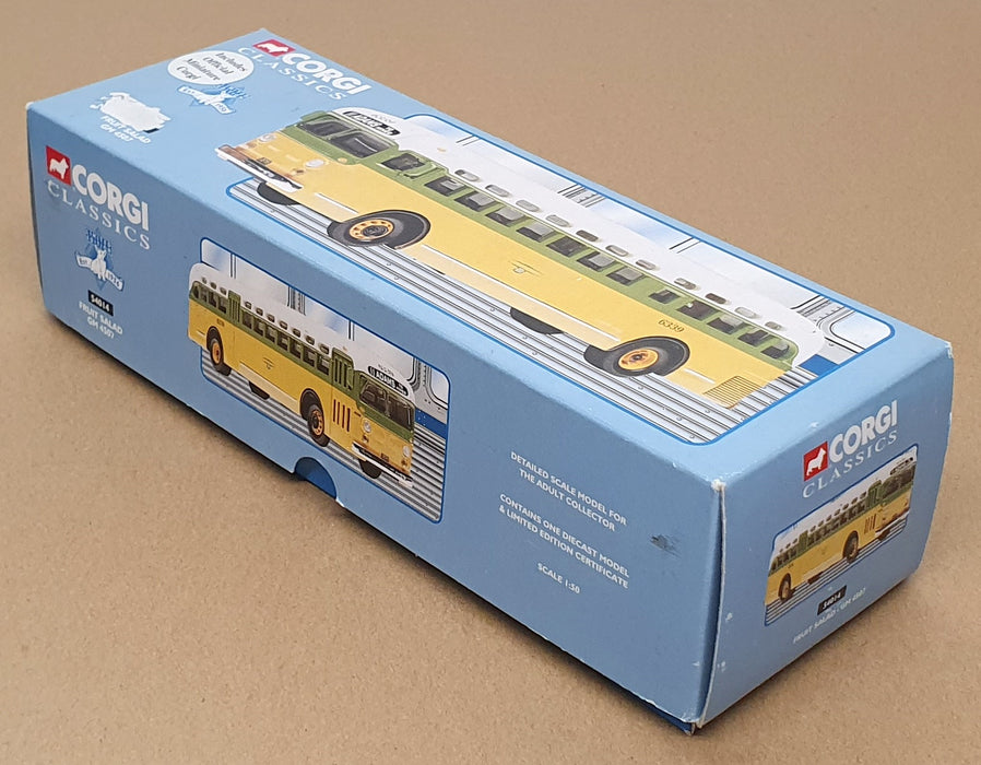 Corgi 1/50 Scale 54014 - General Motors Fruit Salad Bus GM 4507 Rt. 11