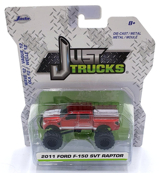 Jada Just Trucks 1/64 Scale 14020 2011 Ford F-150 SVT Raptor - Met. Red/ White